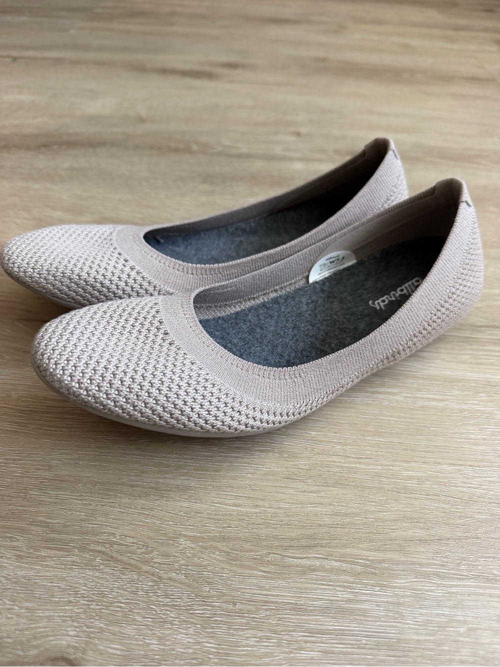 allbirds Women’s Tree Breezer Ballet Flats Size 7.5 Cream Tan